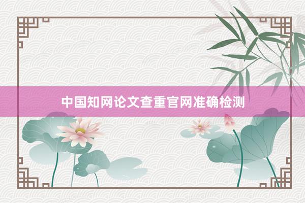 中国知网论文查重官网准确检测
